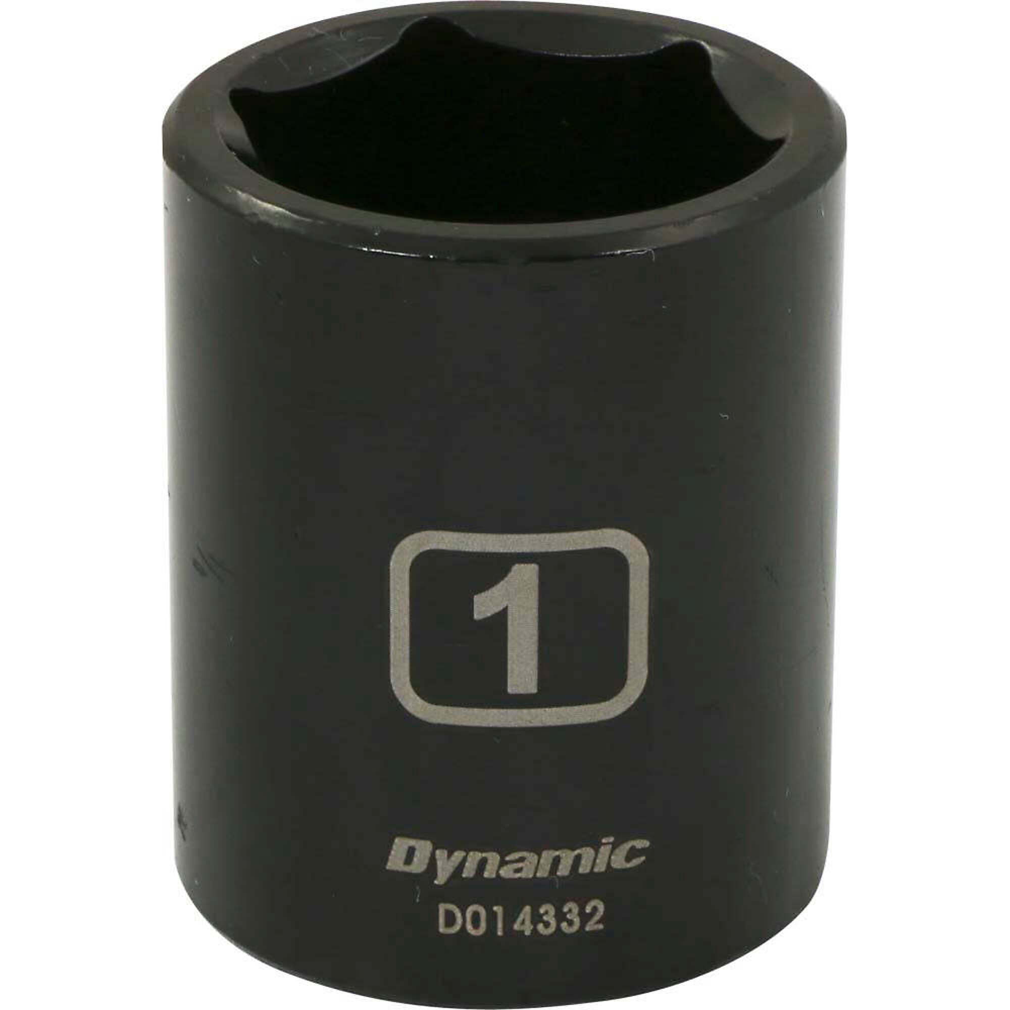 Dynamic Tools 1/2" Drive 6 Point SAE, 1" Standard Length, Impact Socket